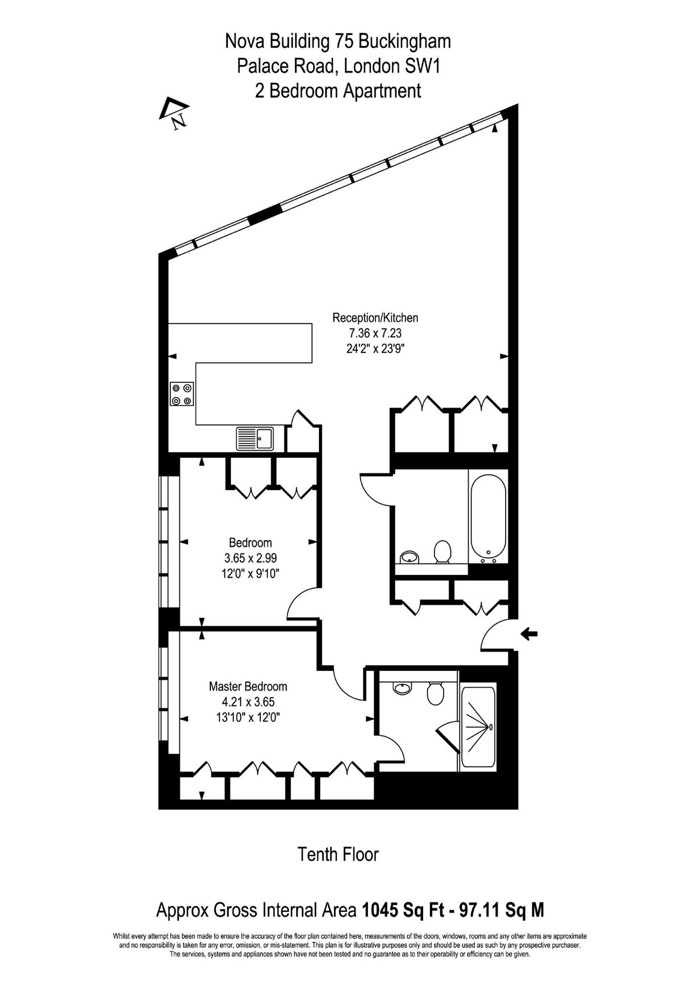 2 Bedroom Flat To Rent In 75 Buckingham Palace Road Hastings